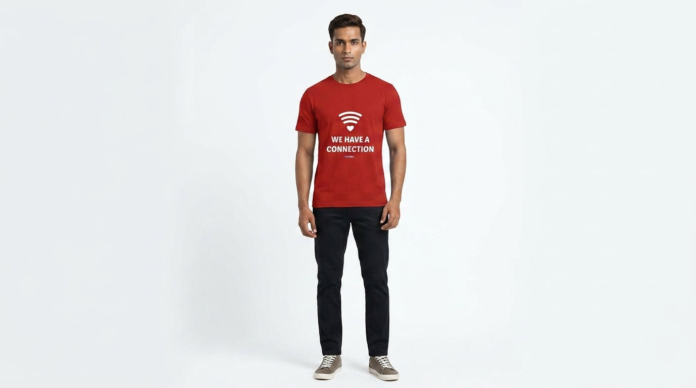 We have a connection - Funny Red Graphic Tee