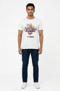 Delhi - Styched in India Graphic T-Shirt White Color