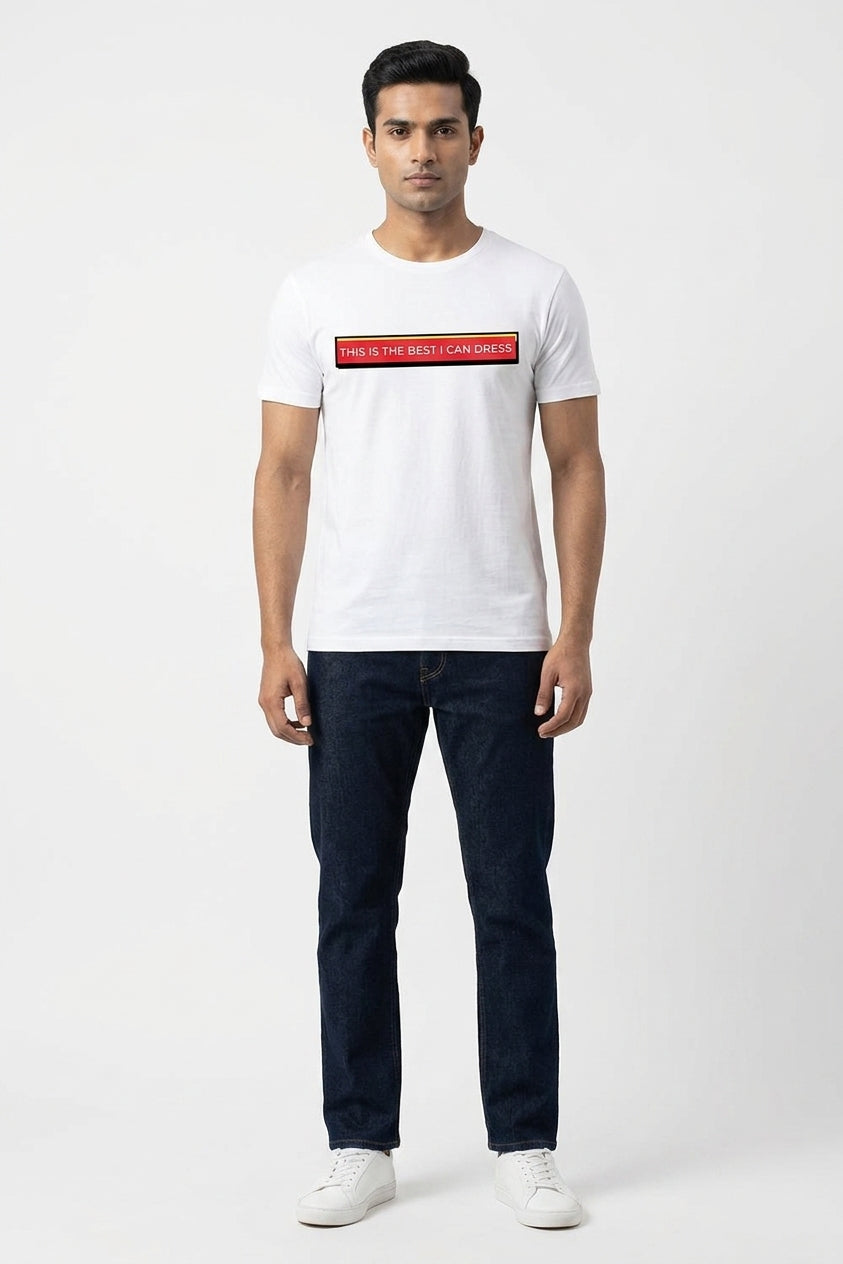 Best I Can Dress Graphic White Tshirt