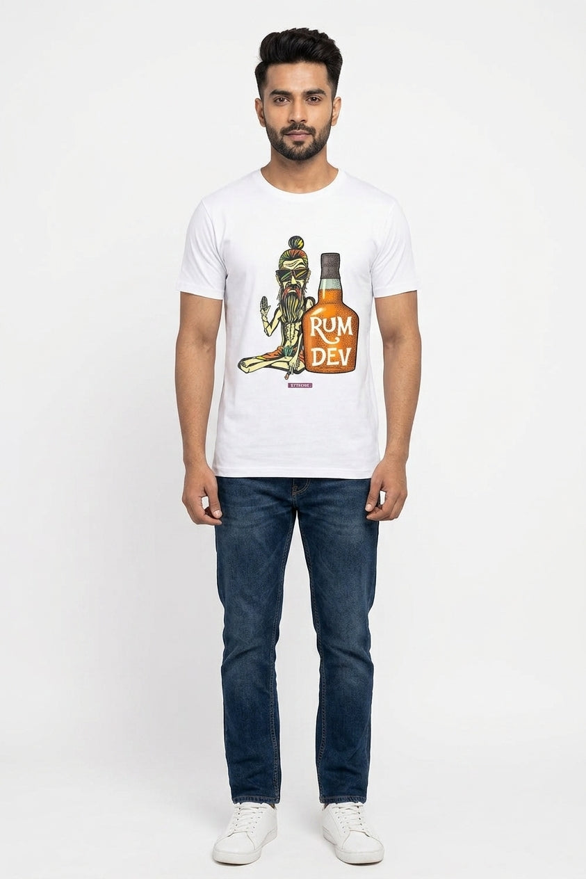 Rum Dev - Quirky Printed Casual T-Shirt