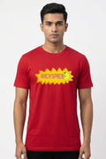 Backspace Graphic Printed Red Tshirt