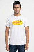 Backspace Graphic Printed White Tshirt