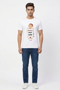 Mann Ki Baat Suno - Quirky Graphic T-Shirt White Color
