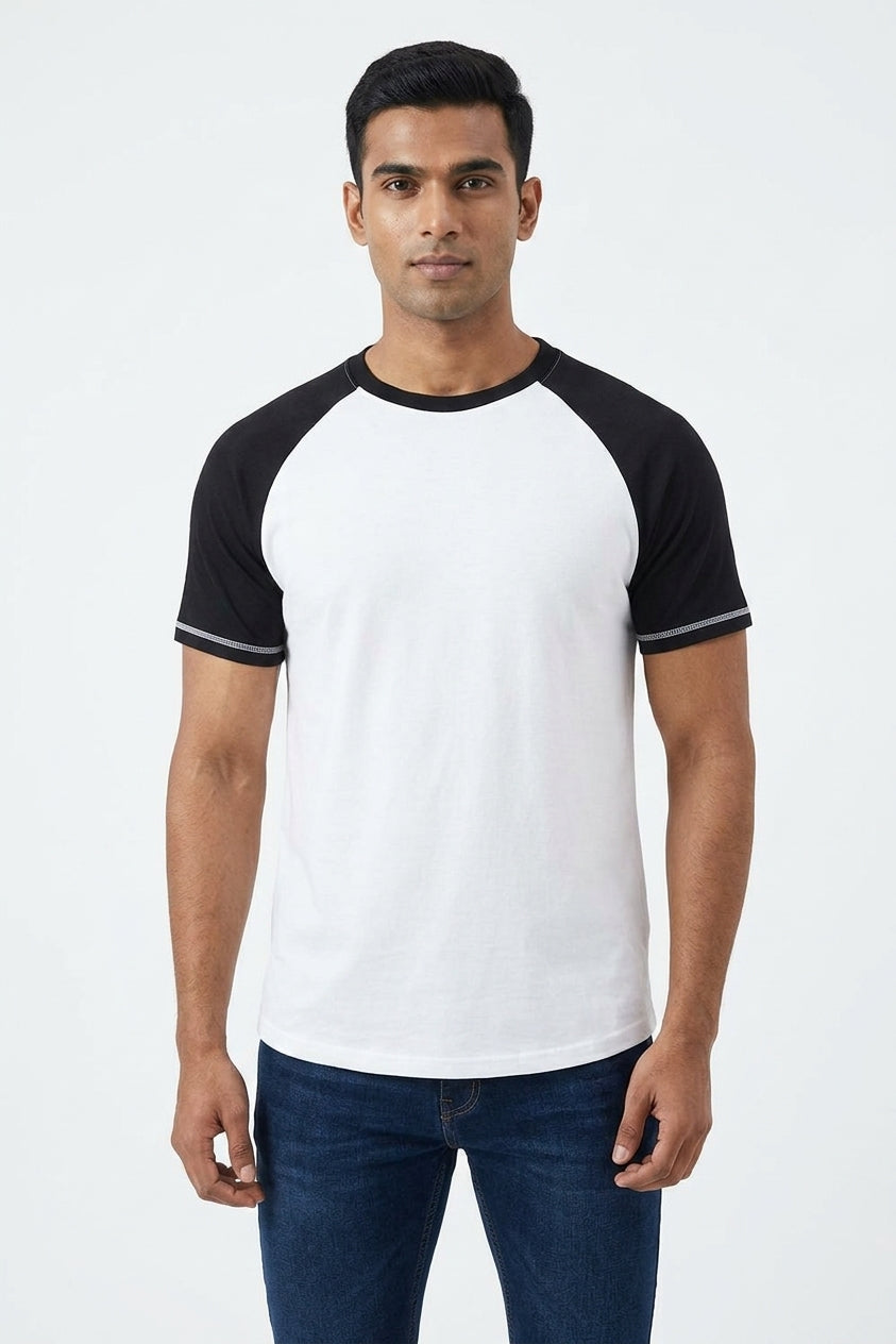 Colour Blocking T-shirt Black & White
