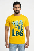 Travelers Graphic Printed Yellow Tshirt