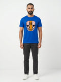 Dis Skull Graphic Printed Blue Tshirt
