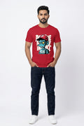Funky Apes Graphic Printed Red Tshirt