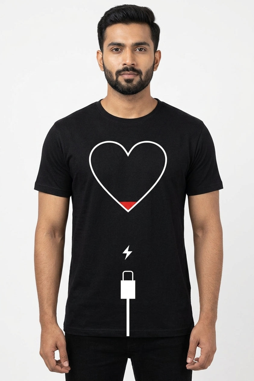 No Love Left - Heart Charging Exclusive Tee Black
