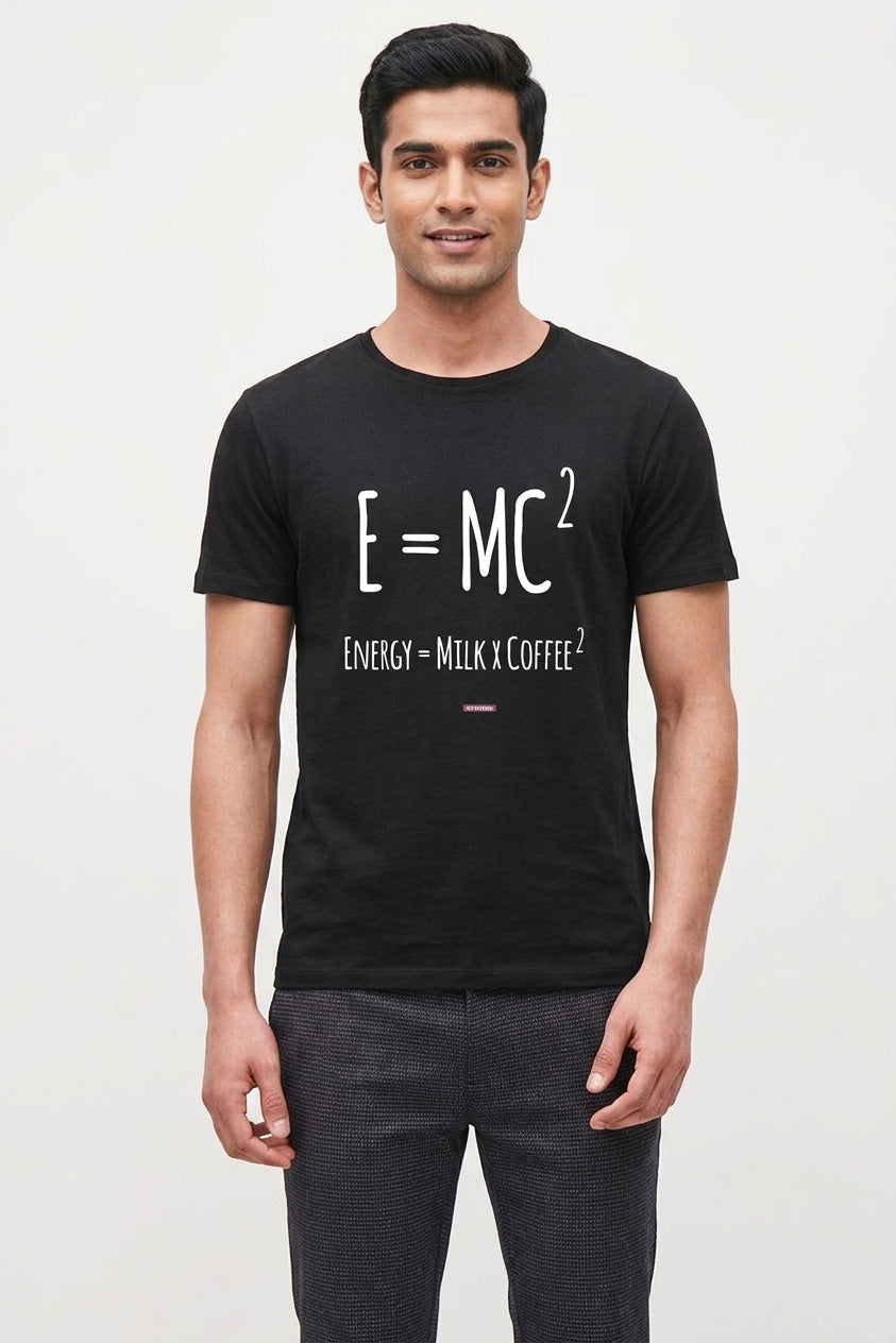 E=MC^2 - Graphic T-Shirt Black Color