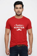 Fashion Hipster - Cool Casual Red Printed T-Shirt