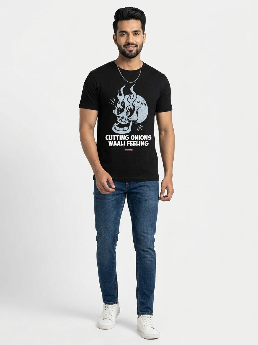 Cutting Onions Waali Feeling - Printed Graphic TShirt