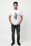 Illusion Print - Skull Tearing out White Casual Tshirt