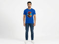 Warrior Graphic Printed Blue Tshirt