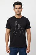 BFF Graphic Printed Black Tshirt