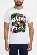 Wild and Free Graphic T-Shirt White Color