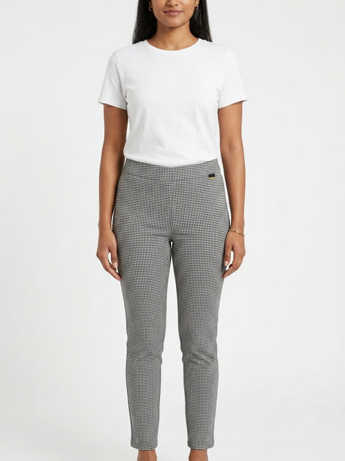 Calvin Klein Trousers Check Black Polyester & Blended