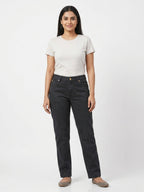 Mcm Trousers Solid Charcoal Cotton