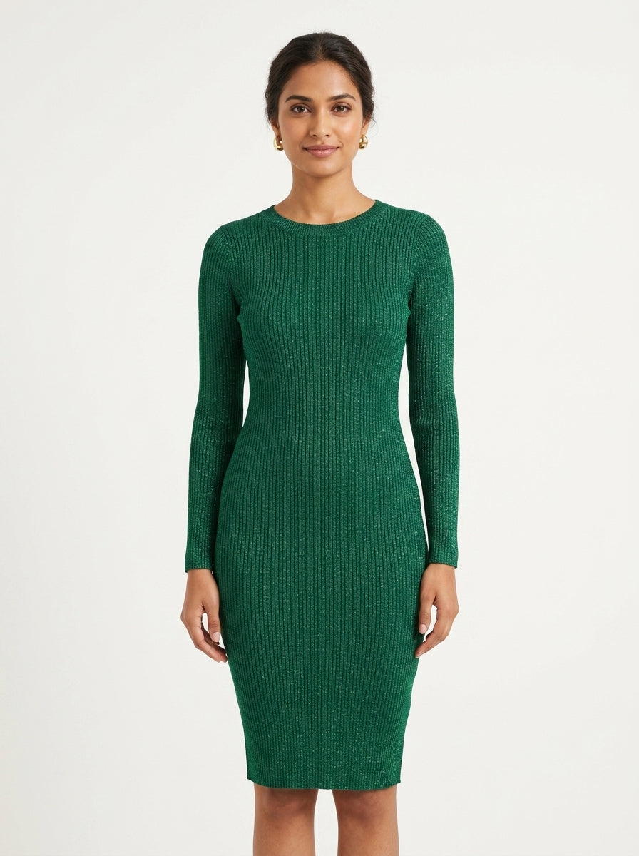 Vestry Dress Casual Green Blended & Polyester