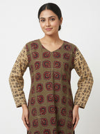 Multi-Color Ethnic Printed Regular Fit Kurti