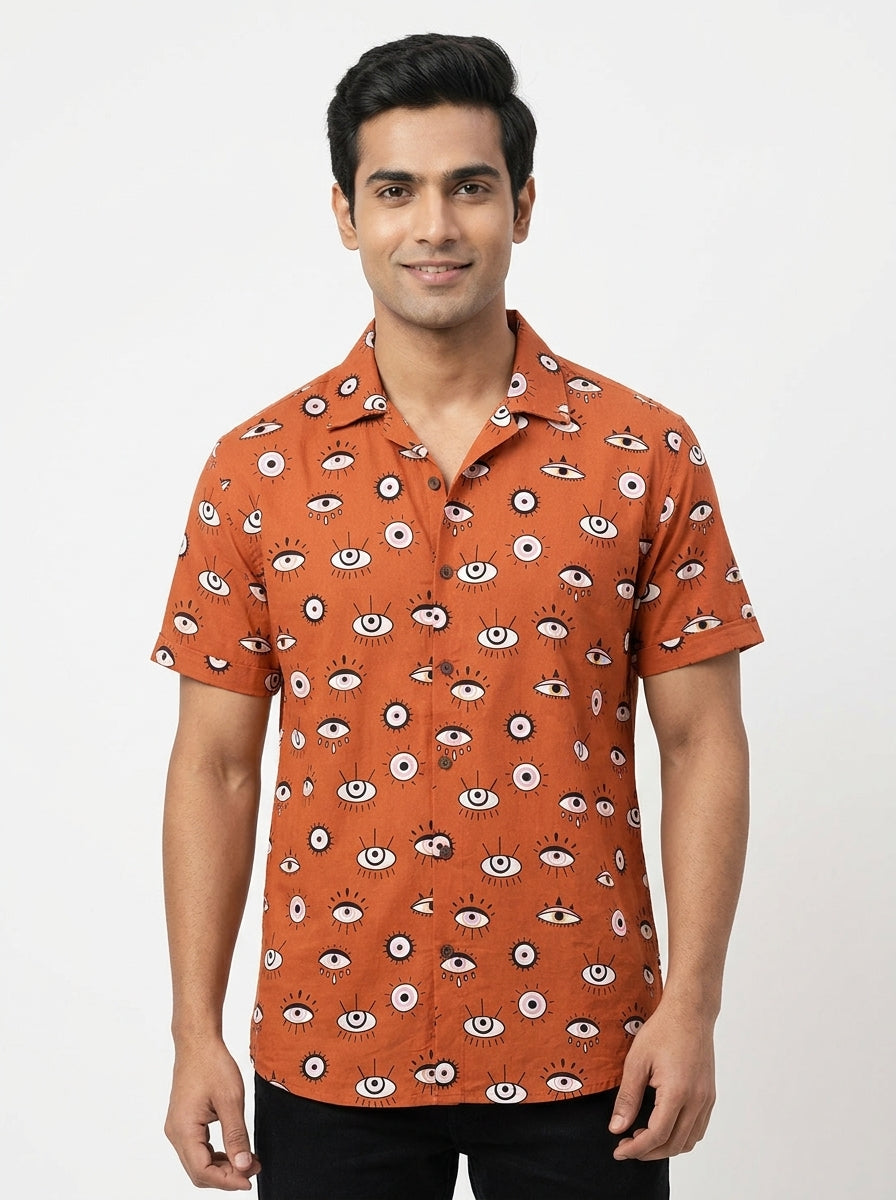 Cotton Evil Eye Orange