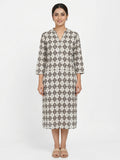 Women's Multi-colored Geometric Printed Straight Kurti