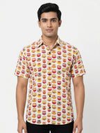 Fun Owl Print Regular Fit Casual Shirt