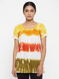 Multi Tie-Dye Short Sleeve Top