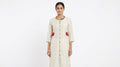 Off White Solid Viscose Kurti with Tassels