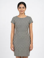 Women's Multi Houndstooth Printed Casual Dress