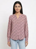 Pink Star Print Relaxed Fit Top
