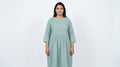 Sea Green Printed Embellished Relaxed Fit Kurti