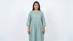 Sea Green Printed Embellished Relaxed Fit Kurti