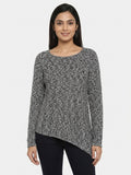 Textured Dark Grey Knit Sweater