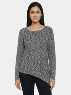 Textured Dark Grey Knit Sweater