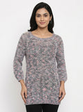 Women's Multi-Color Knitted Textured Sweater