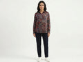 Multi-Color Printed Casual Top