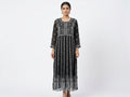 Black Embroidered Straight Kurti