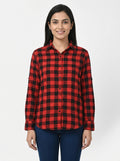 Red & Black Checkered Casual Shirt