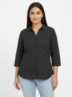 Black Polka Dot Casual Shirt
