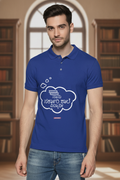 Save Govt. Schools Movement Tee - Styched in India Graphic Polo T-Shirt Blue Color
