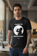 I Want to Break Free! Queen - Quirky Graphic T-Shirt Black Color