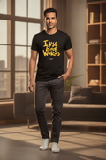 I Use Bad Words - Quirky Graphic Printed Womens Tee-Black