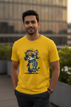 Baby Tiger Graphic Printed Yellow Tshirt