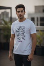 A to Z Graphic Printed White Tshirt