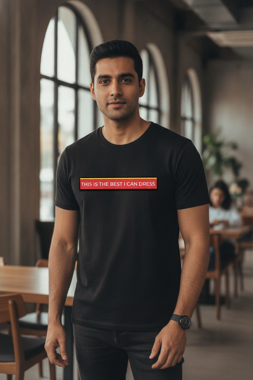 Best I Can Dress Graphic Black Tshirt