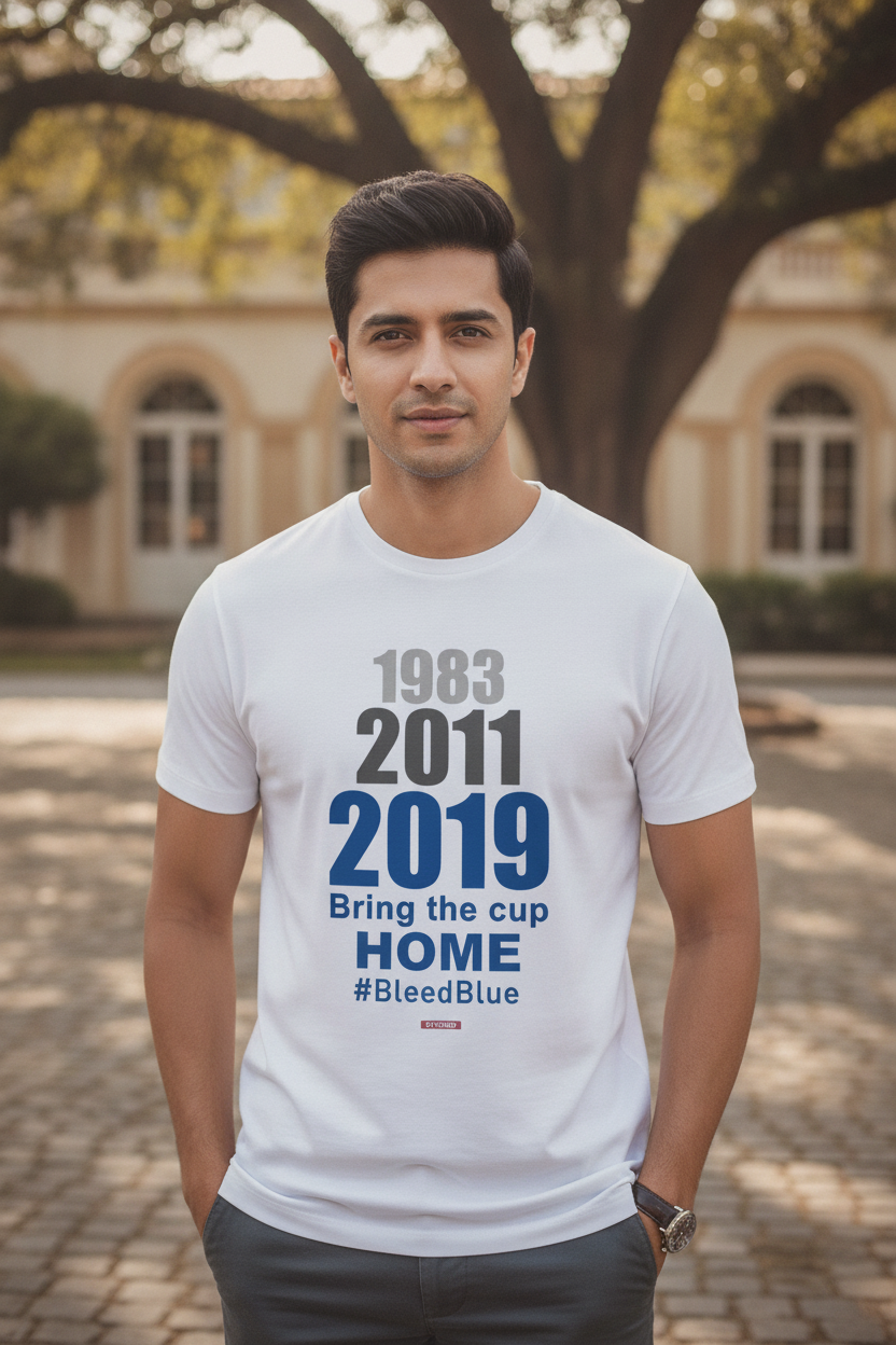 1983 - 2011 - 2019 Timeline Tee for Cricket World Cup India