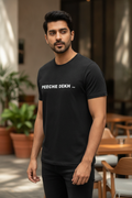 Aagey Peeche Black Tshirt (Front and Back Print)