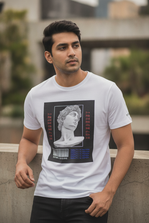 Alexander Internet Culture Graphic Printed White Tshirt