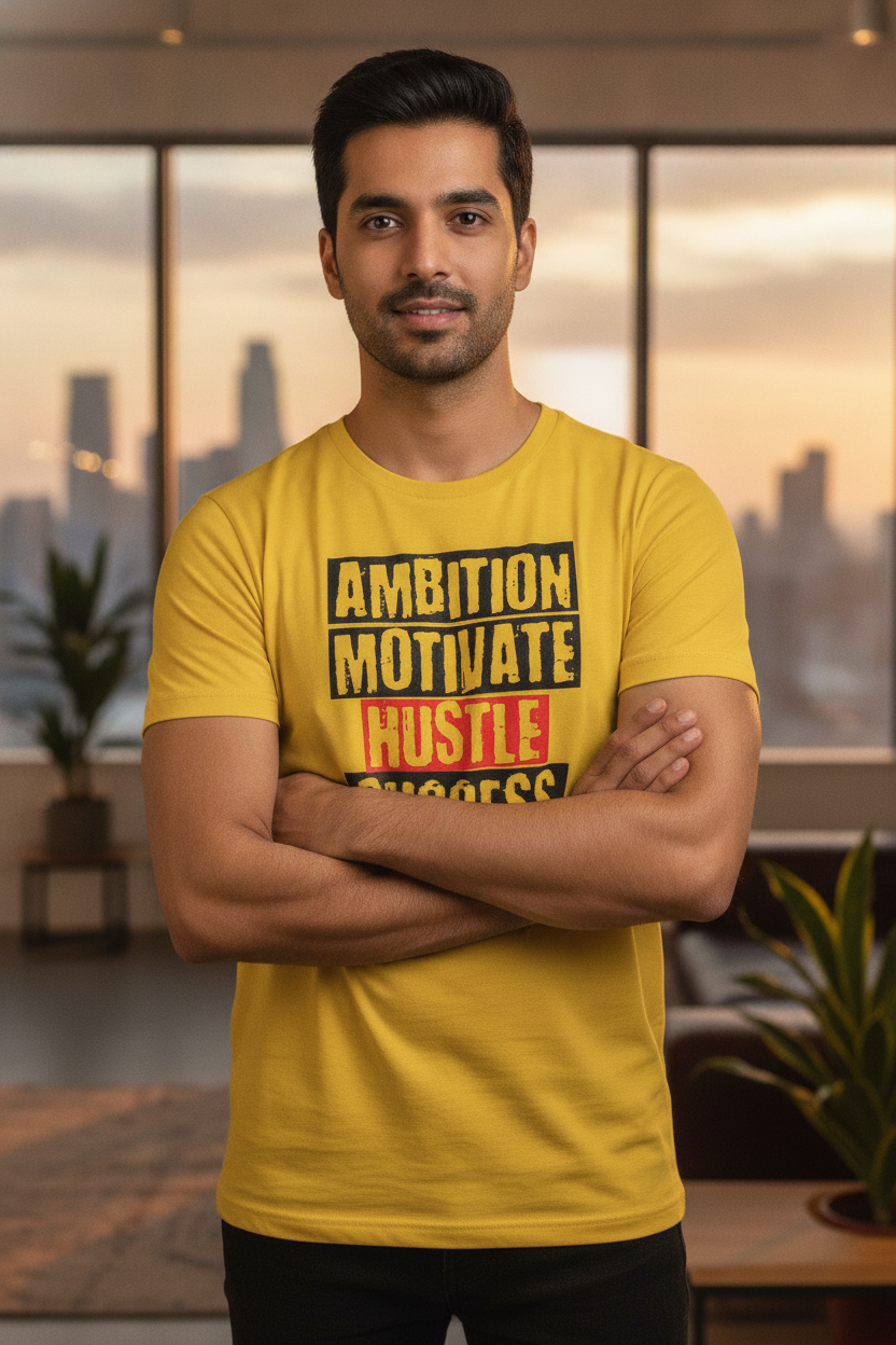 Ambition Graphic Yellow Tshirt