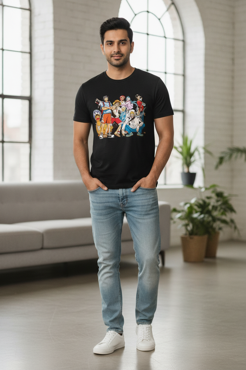 Anime World Black Tee